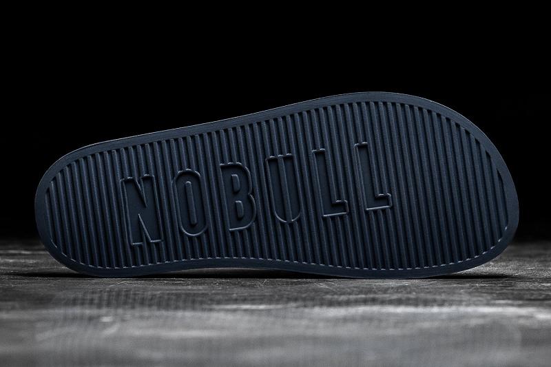 Men's Nobull Ivy Adjustabla Slides Navy | SG D2143F